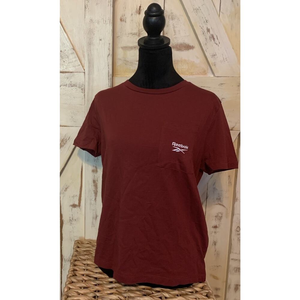 Reebok Active Training Burgundy T-Shirt Women's Logo Size M New